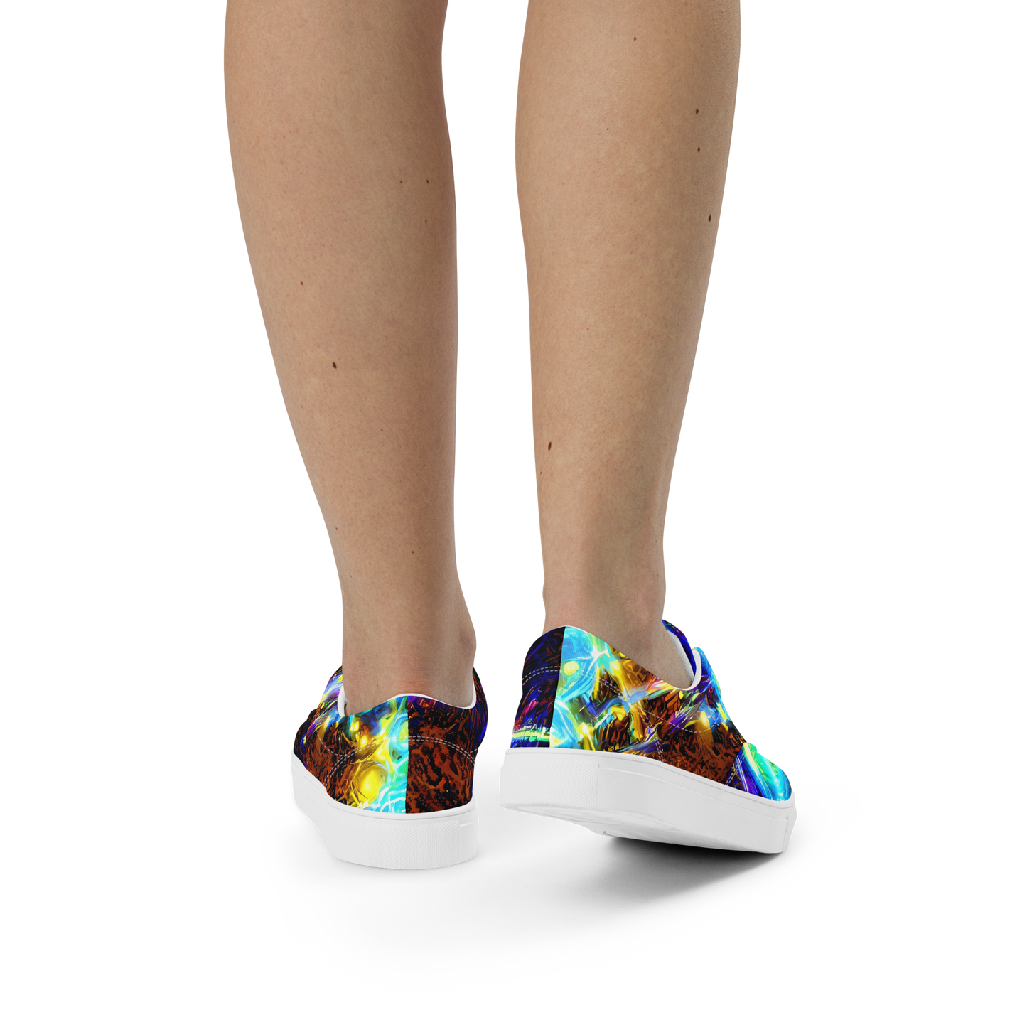 Women's Lace-Up Canvas Shoes - Neon Füssli