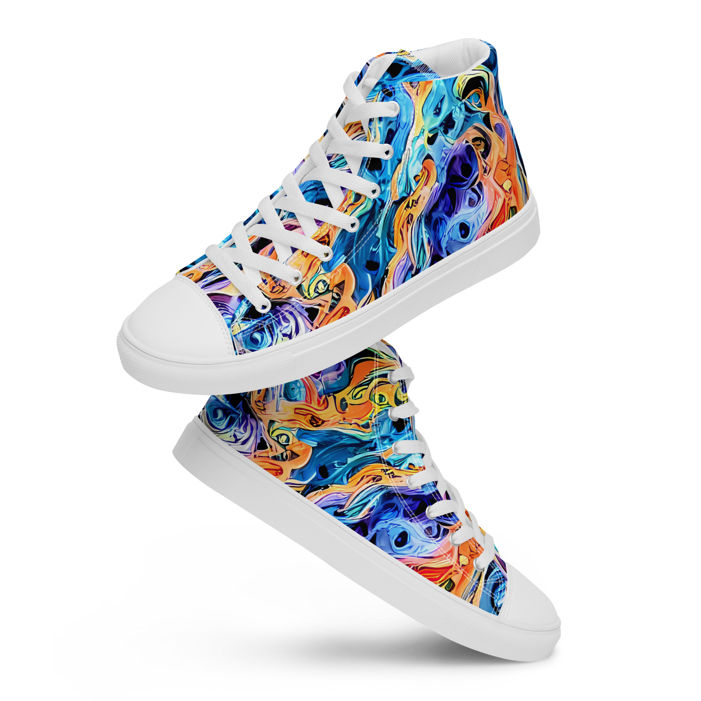 Women's High Top Canvas Shoes - Rococo Vortex