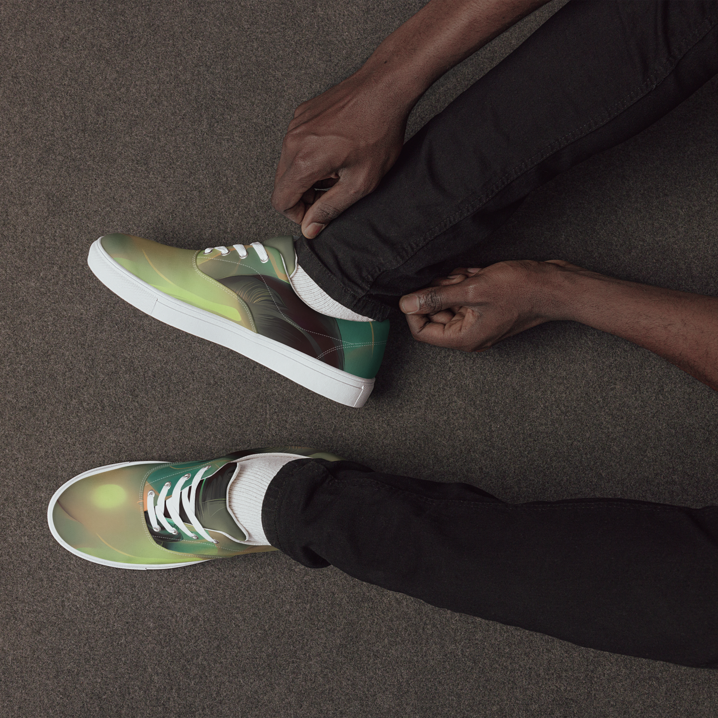 Men's Lace-Up Canvas Shoes - Spectral Whisper