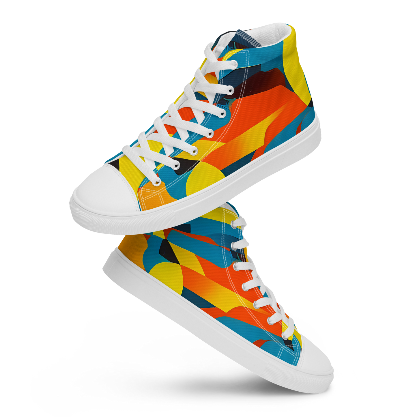 Men's High Top Canvas Shoes - Fragmented Rhapsody