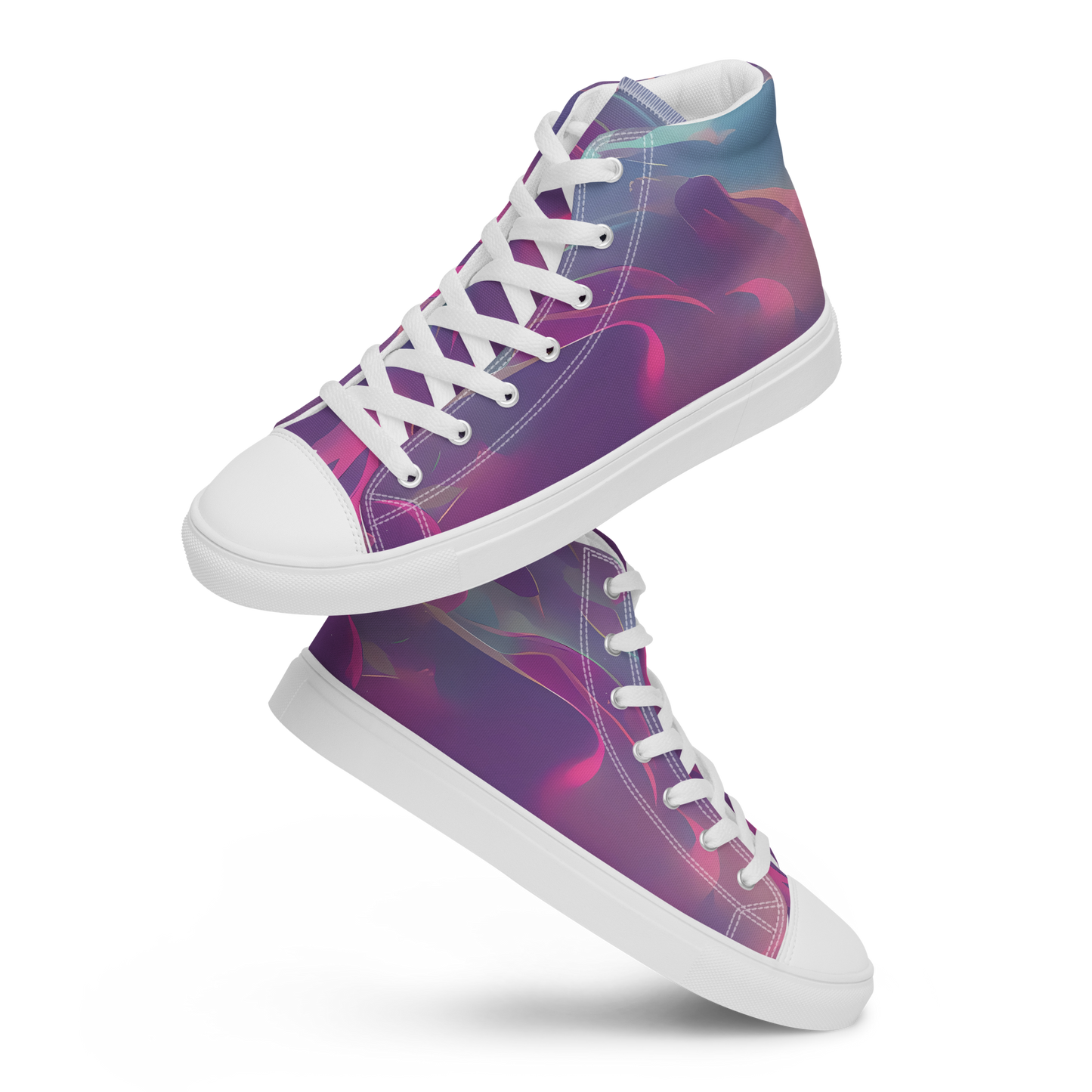 Women's High Top Canvas Shoes - Dreamscape Swirl