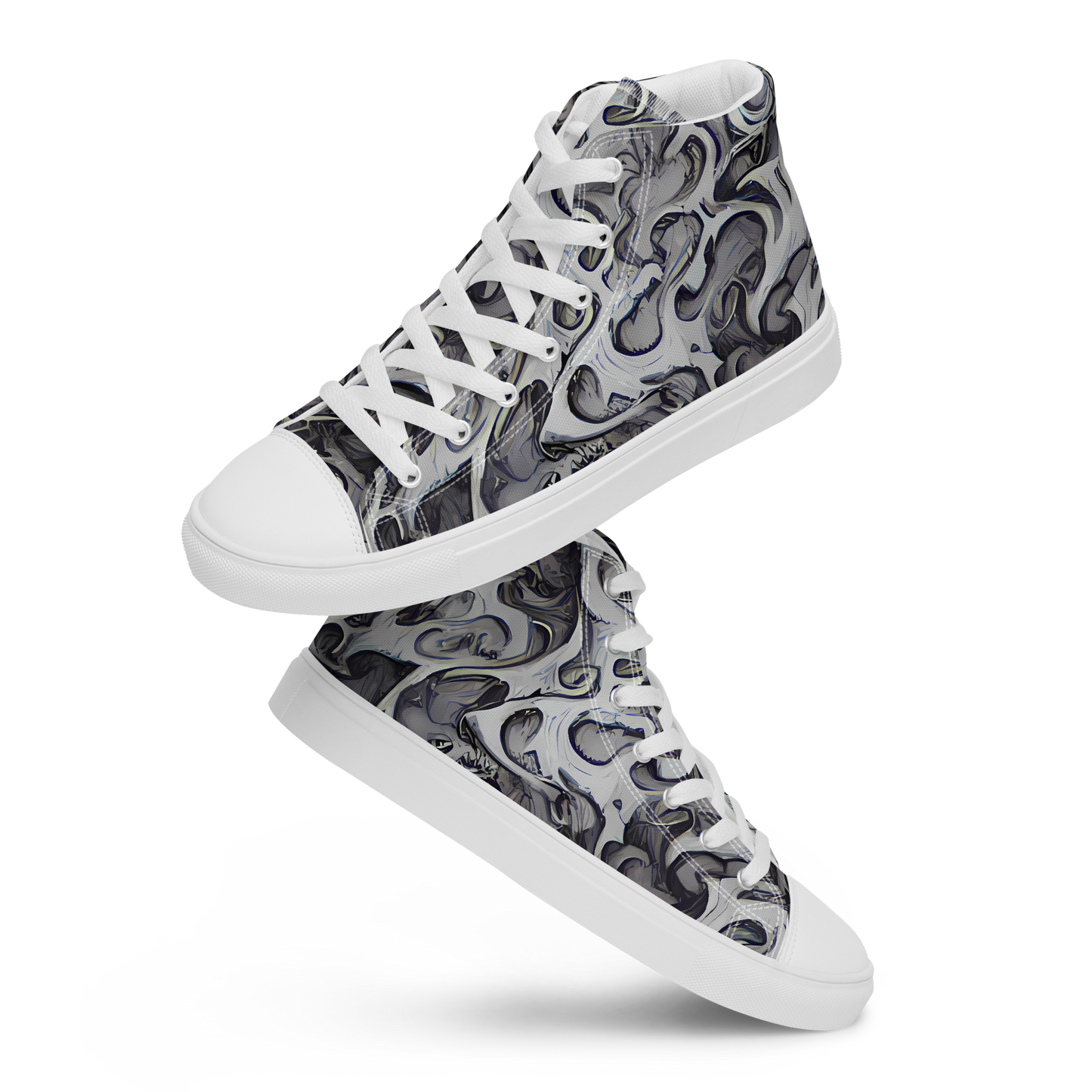 Men's High Top Canvas Shoes - Mashburn Swirls