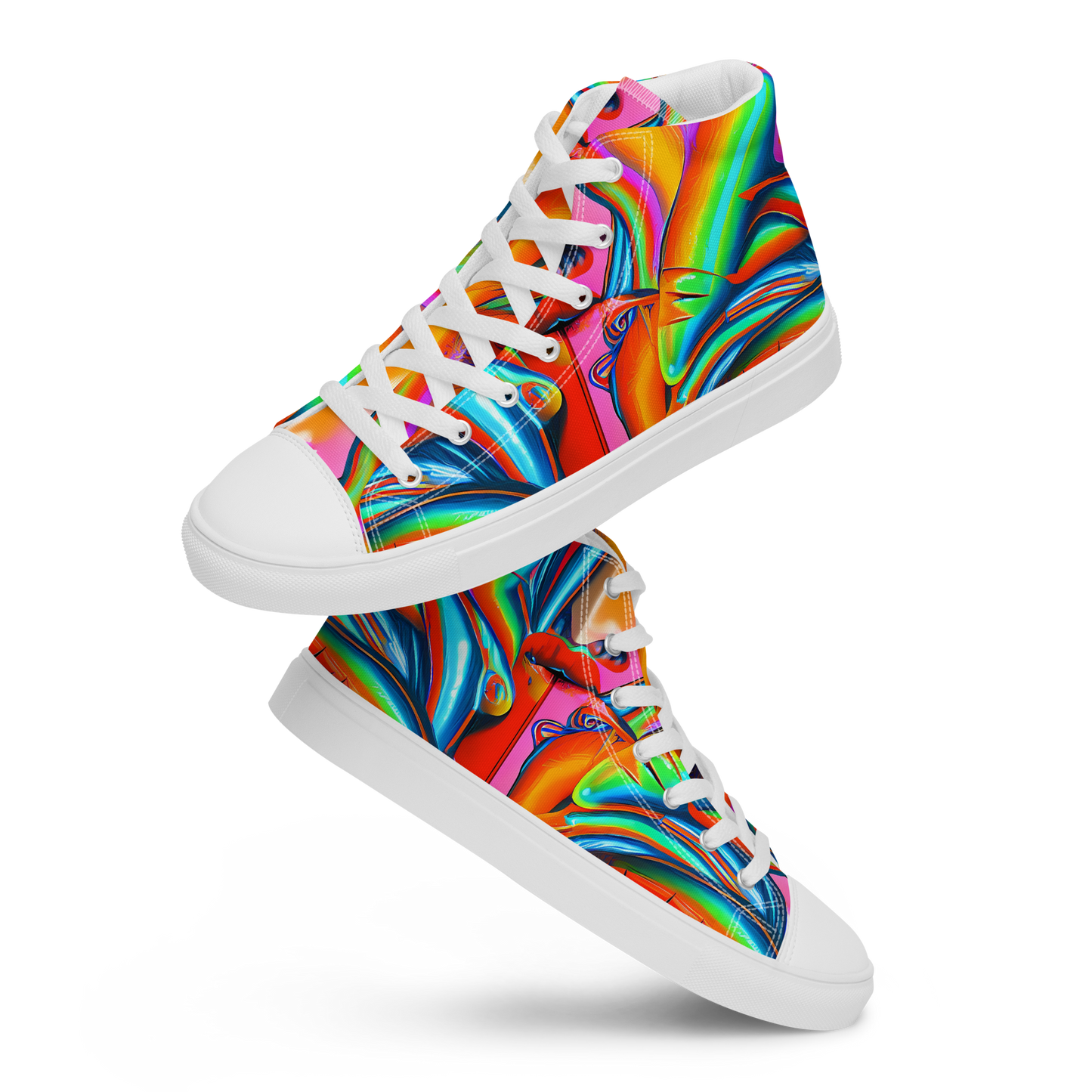 Men's High Top Canvas Shoes - Kaleidovisions