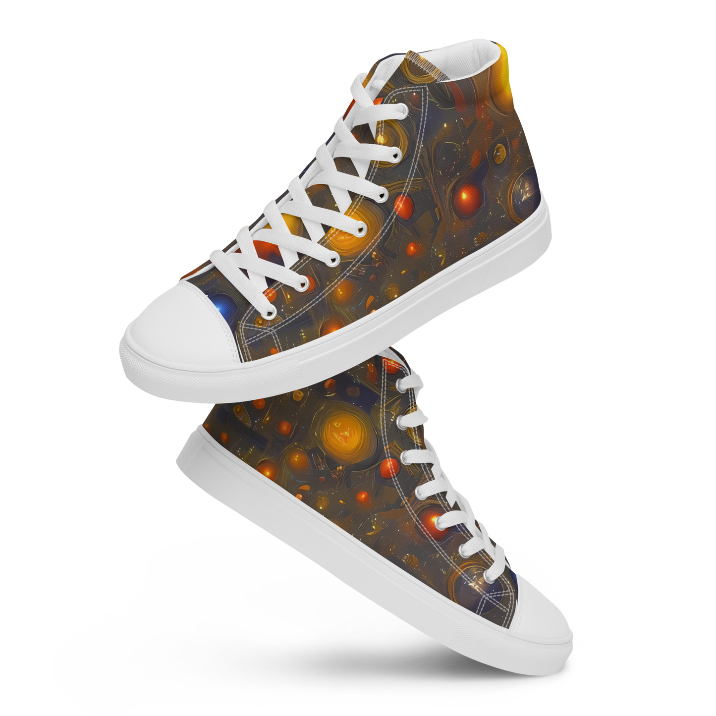 Men's High Top Canvas Shoes - Chromal Flux