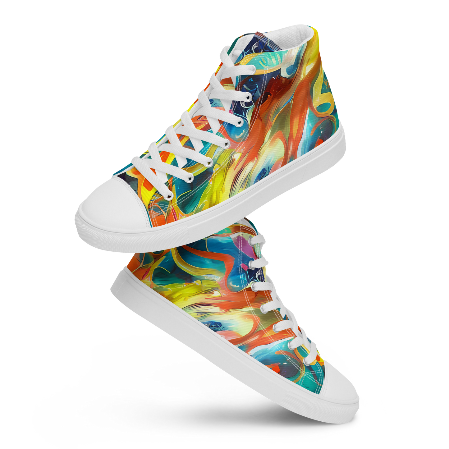 Women's High Top Canvas Shoes - Cecily’S Swirl