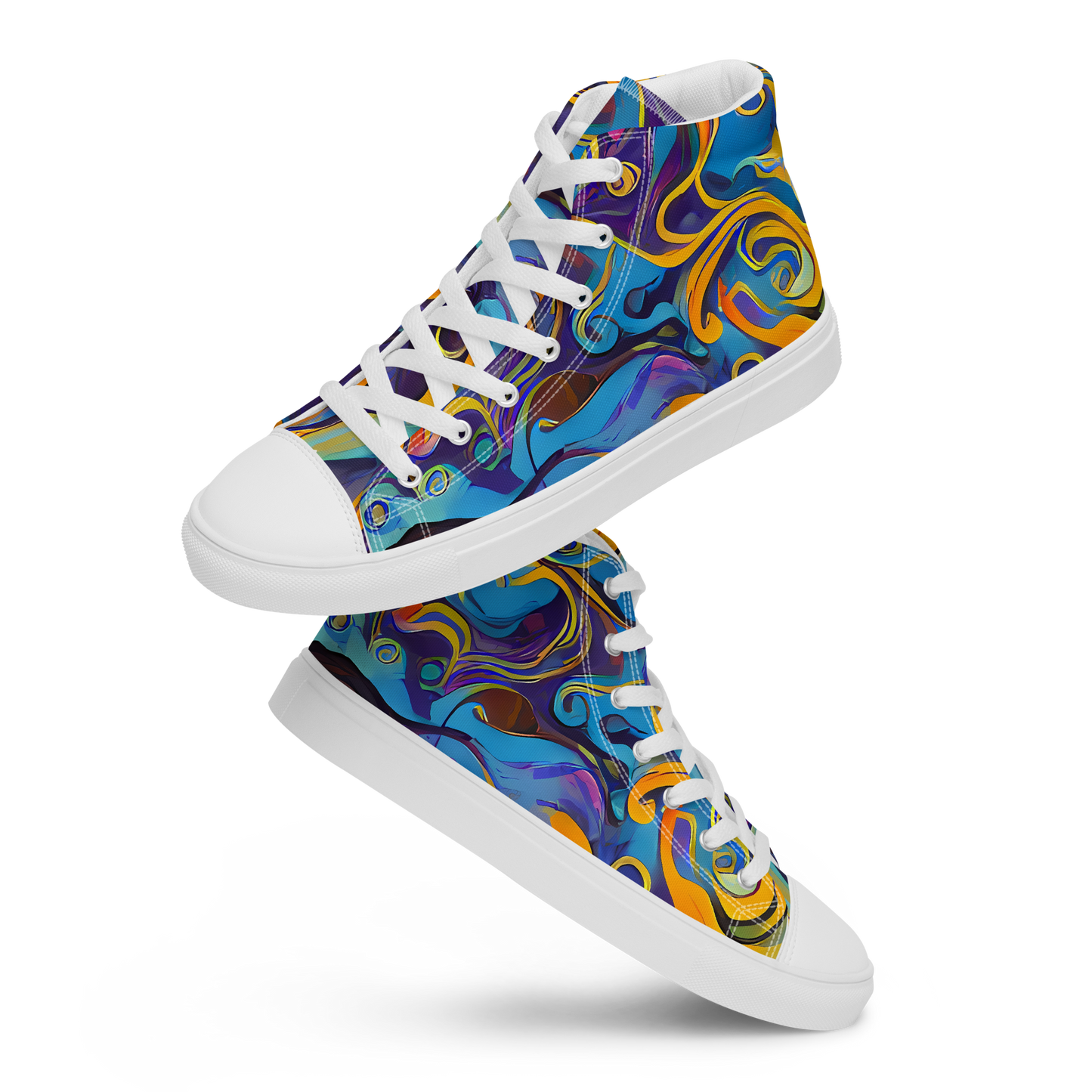 Men's High Top Canvas Shoes - Cecily's Whorl