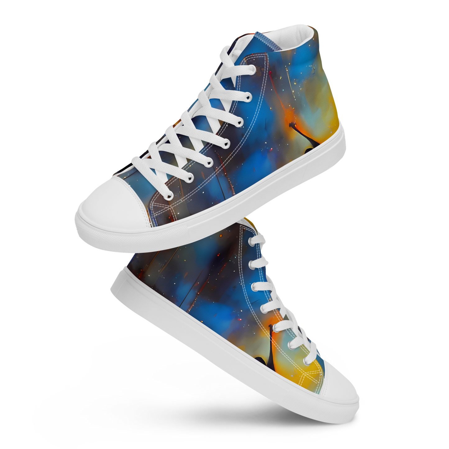 Women's High Top Canvas Shoes - Cobalt Vogue