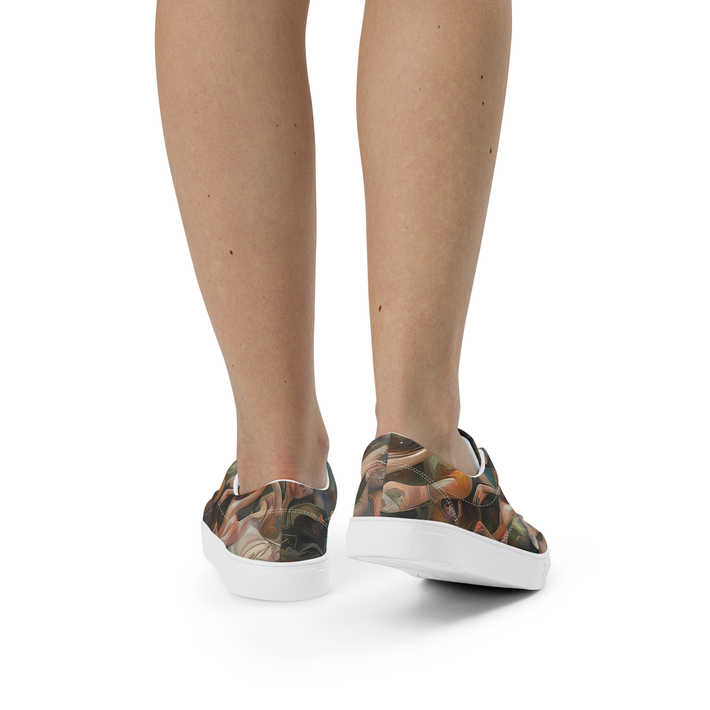 Women's Lace-Up Canvas Shoes - Copper Swirl