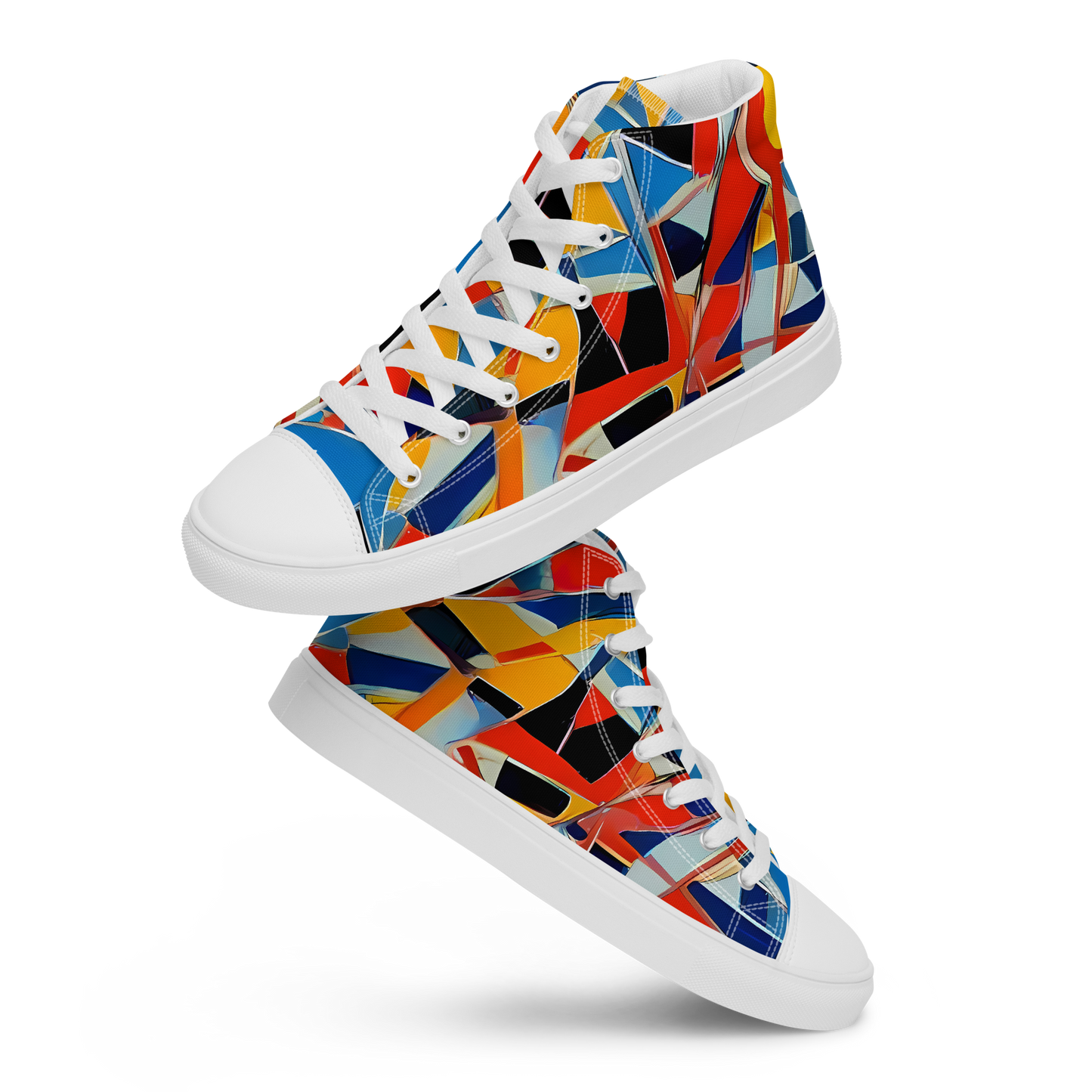 Women's High Top Canvas Shoes - Abstract Mingle