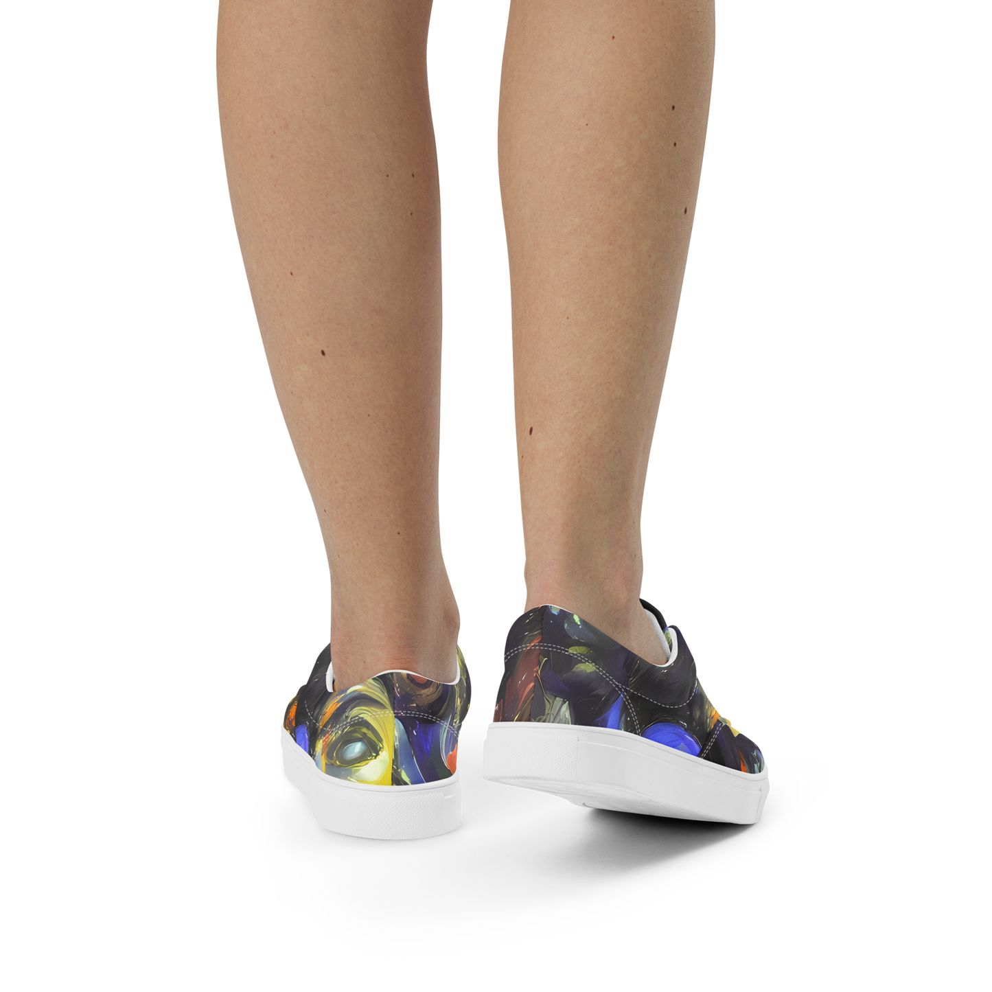 Women's Lace-Up Canvas Shoes - Corinthian Gaze