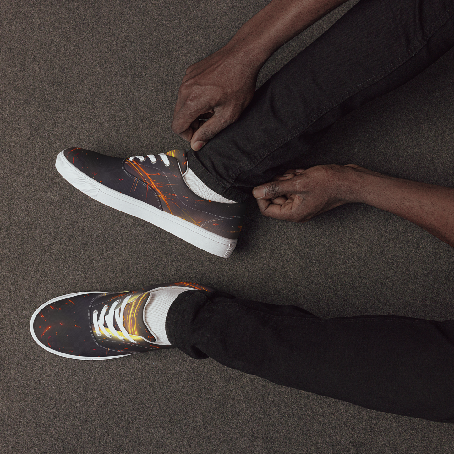 Men's Lace-Up Canvas Shoes - Stellar Arcana