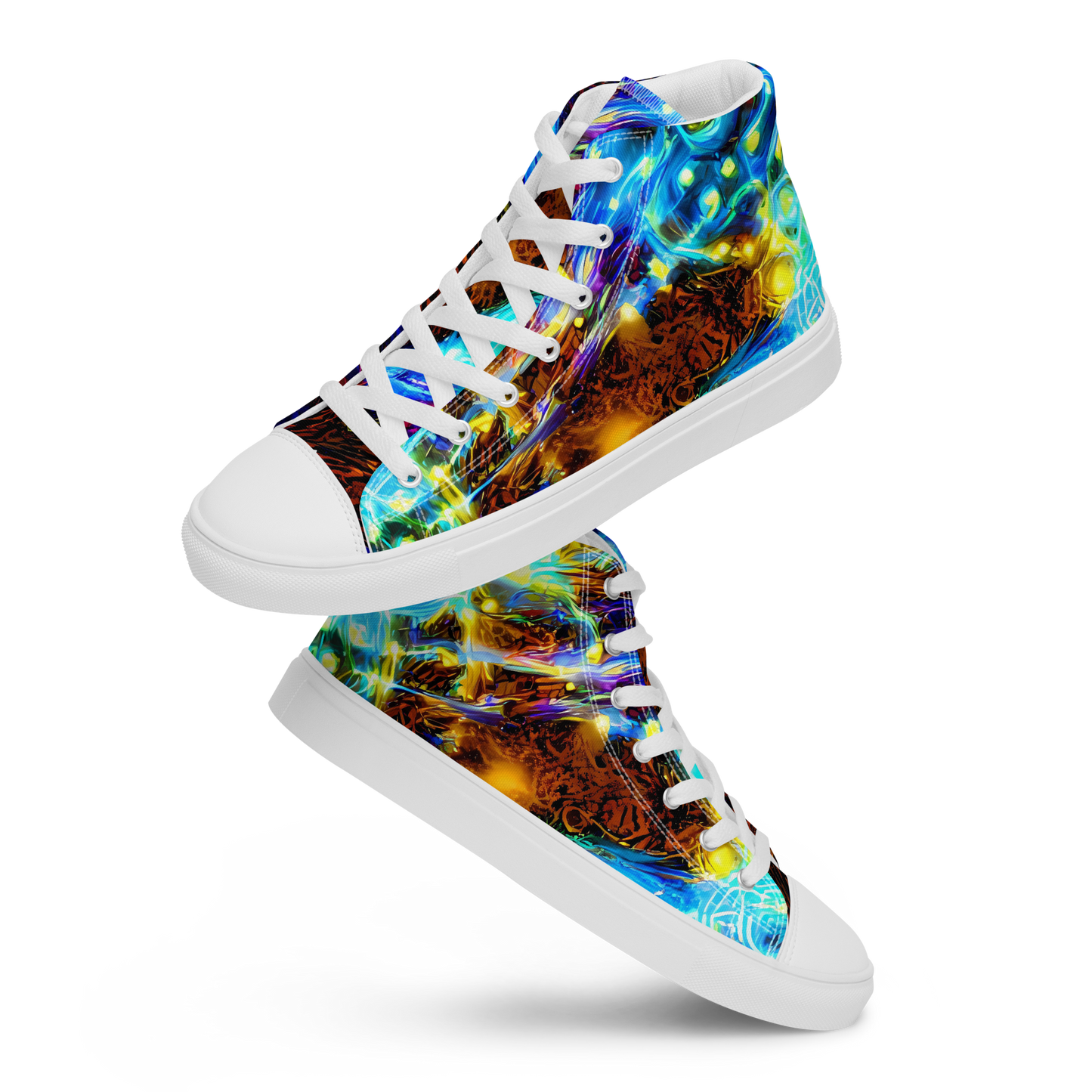 Men's High Top Canvas Shoes - Neon Füssli