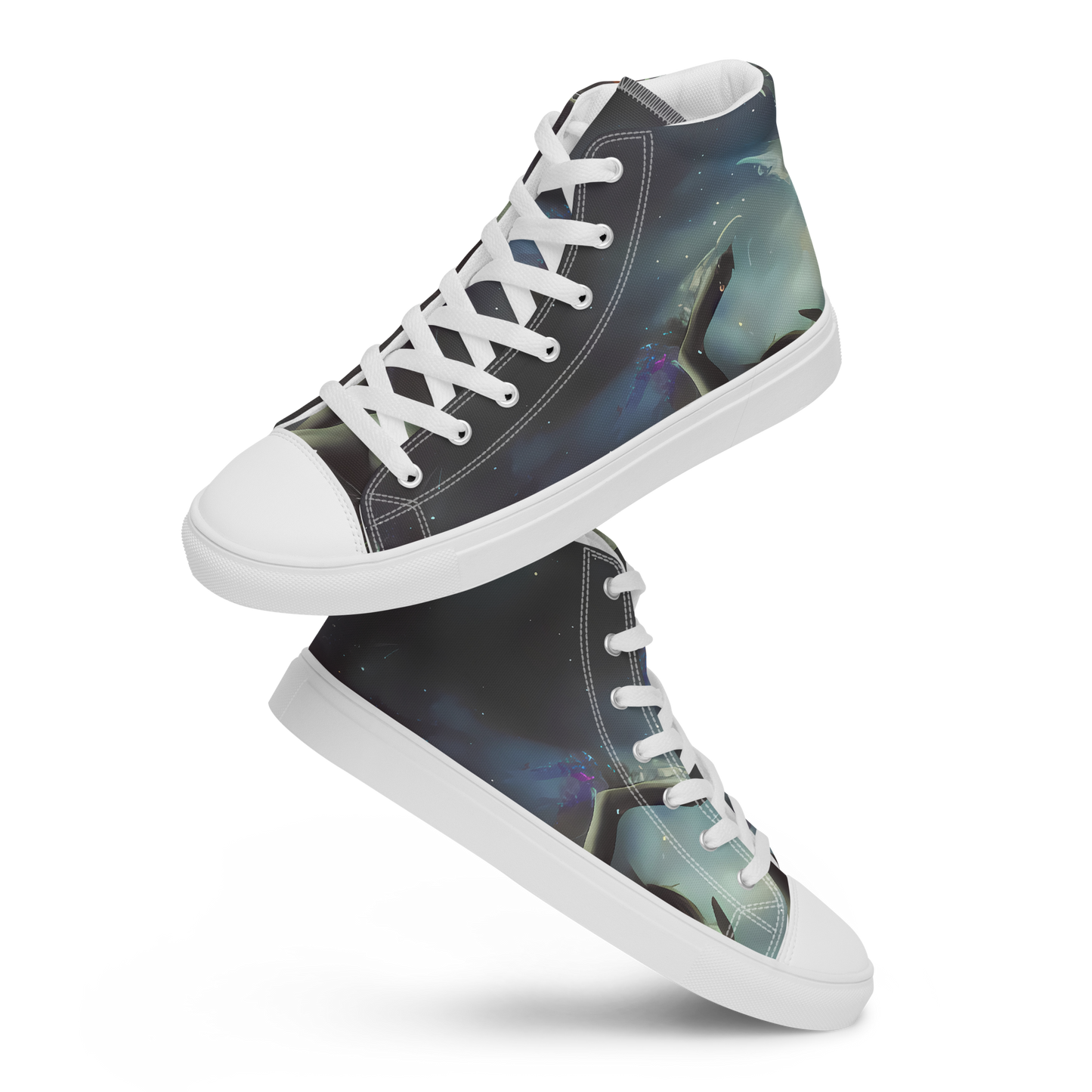 Men's High Top Canvas Shoes - Cosmic Dancer