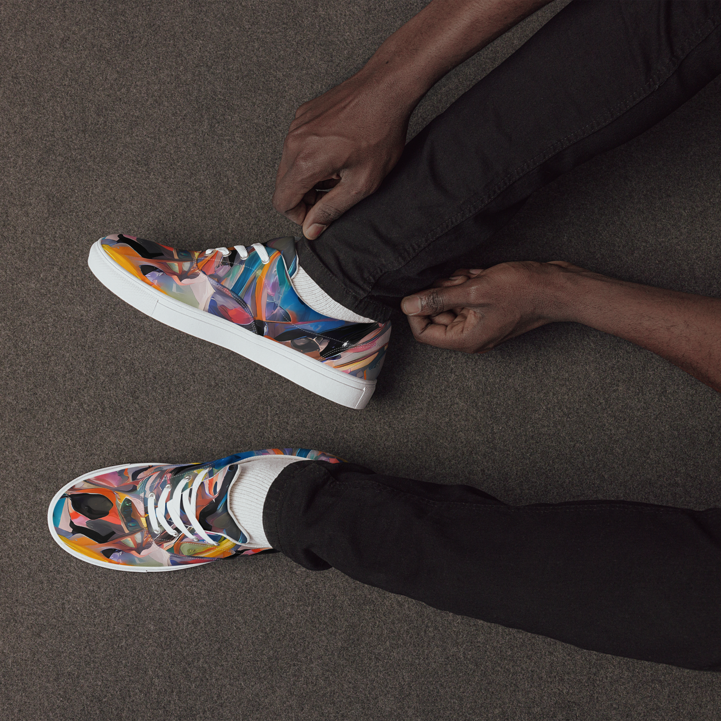 Men's Lace-Up Canvas Shoes - Brazen Rhapsody