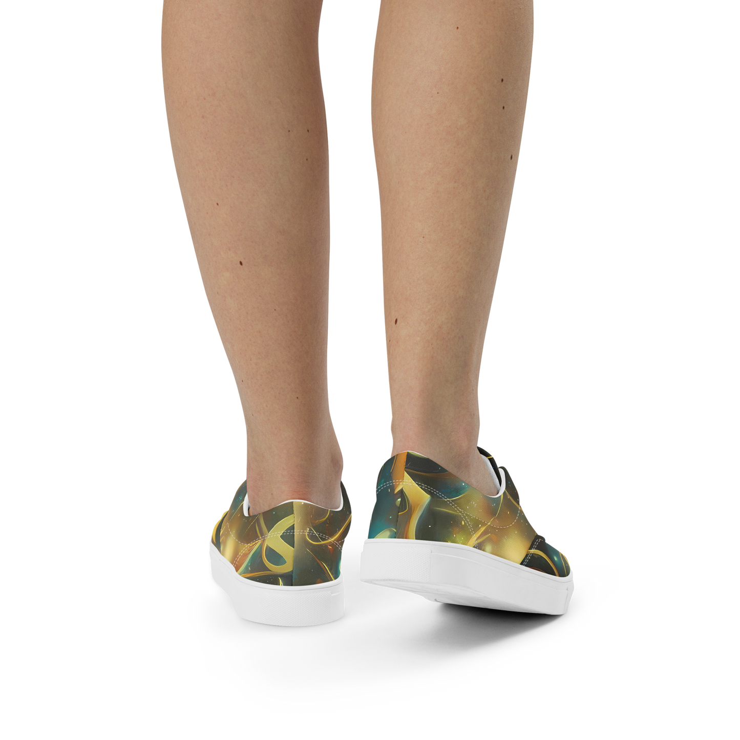 Women's Lace-Up Canvas Shoes - Whispering Galaxies