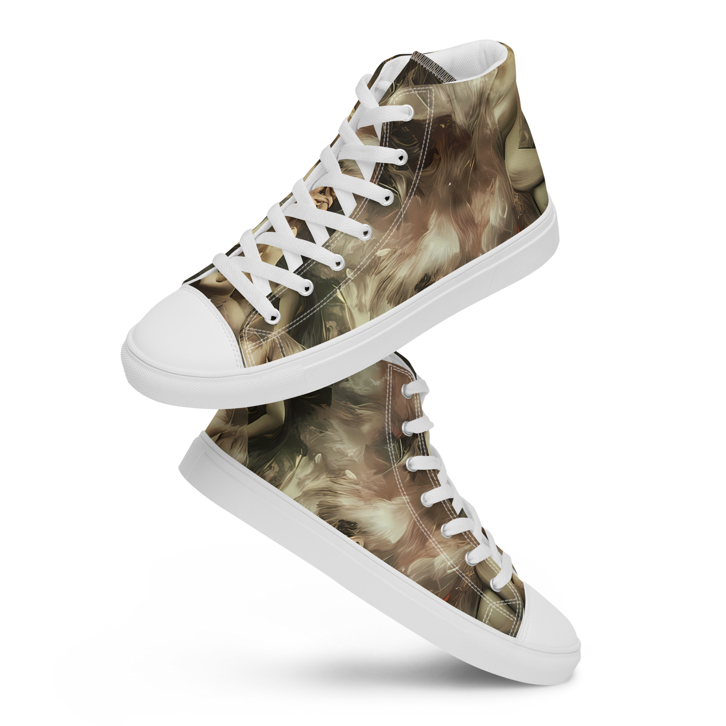 Women's High Top Canvas Shoes - Ceramic Swirl