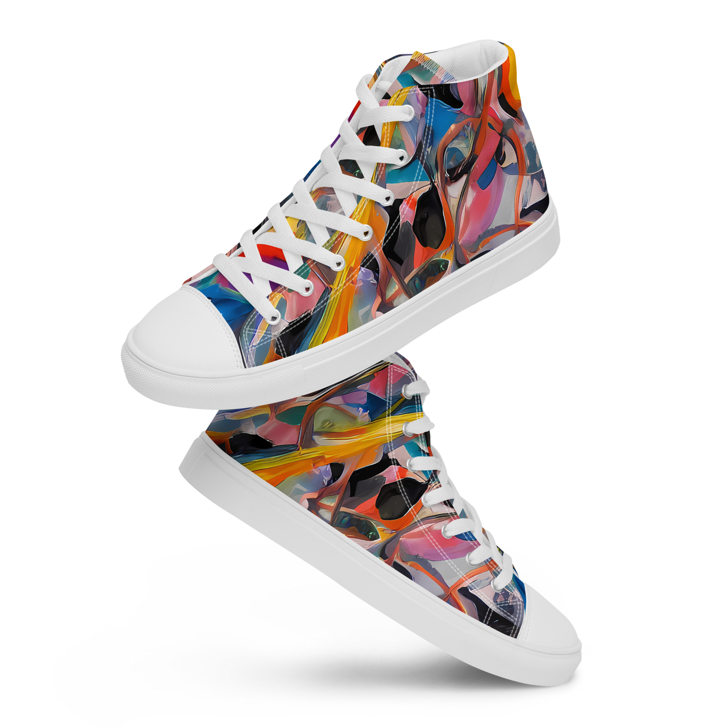 Men's High Top Canvas Shoes - Brazen Rhapsody