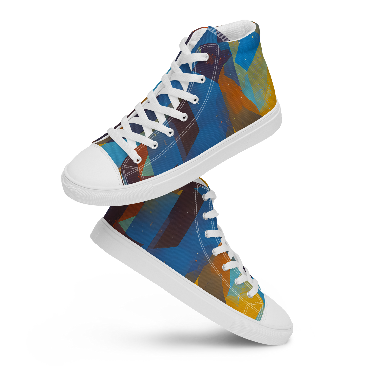 Men's High Top Canvas Shoes - Cubist Dusk