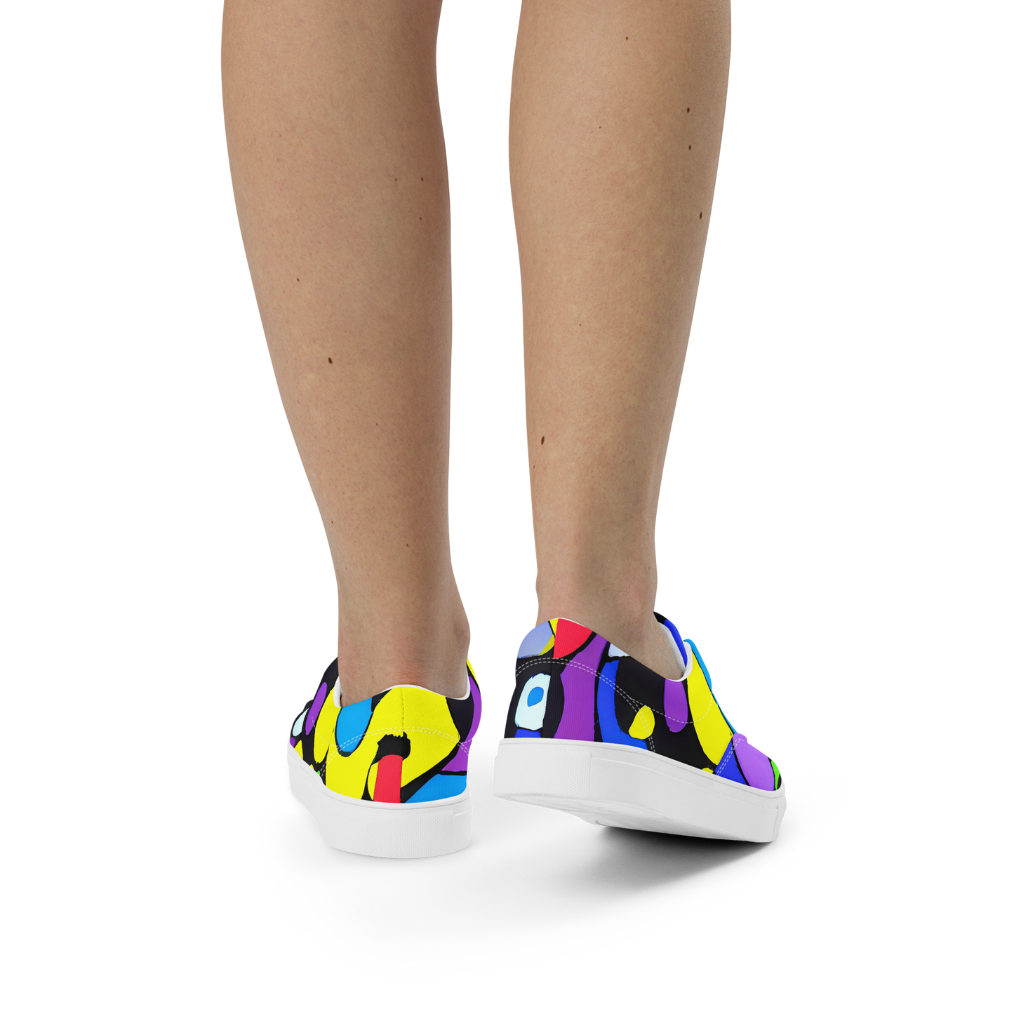 Women's Lace-Up Canvas Shoes - Miró's Mosaic