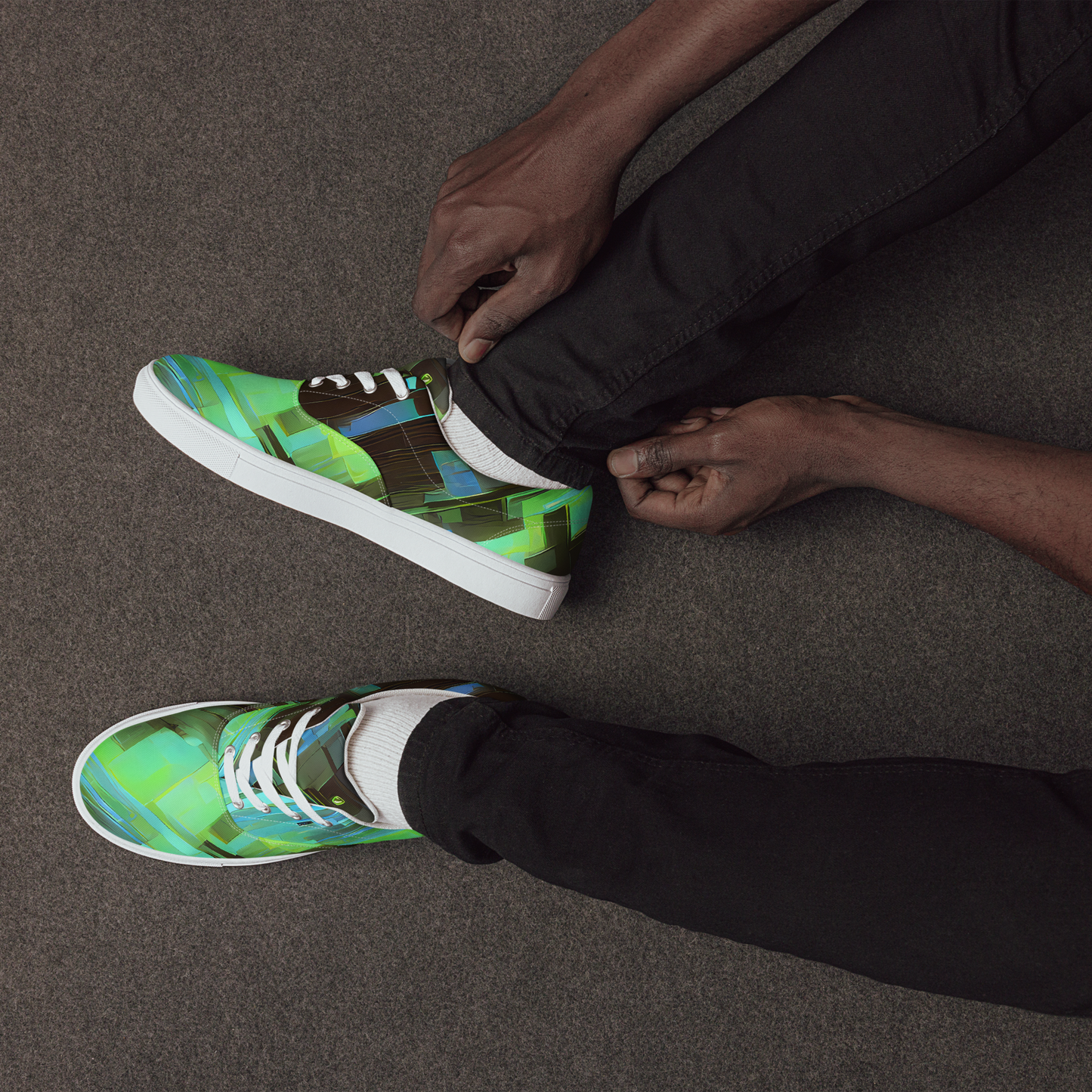 Men's Lace-Up Canvas Shoes - Cyber Shard