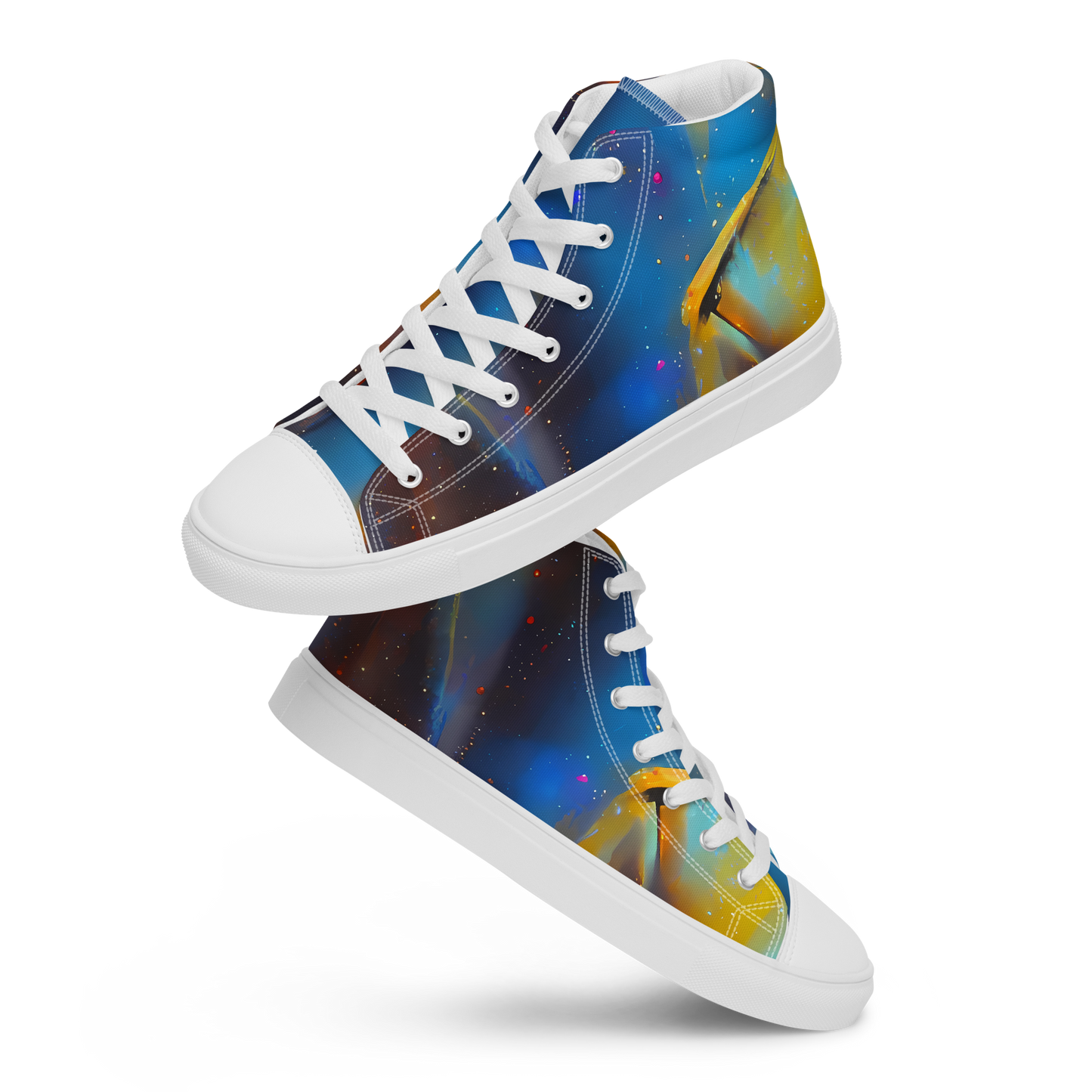 Women's High Top Canvas Shoes - Pliique Spectrum