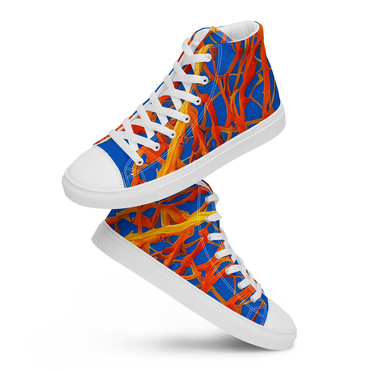 Men's High Top Canvas Shoes - Vivid Plexus