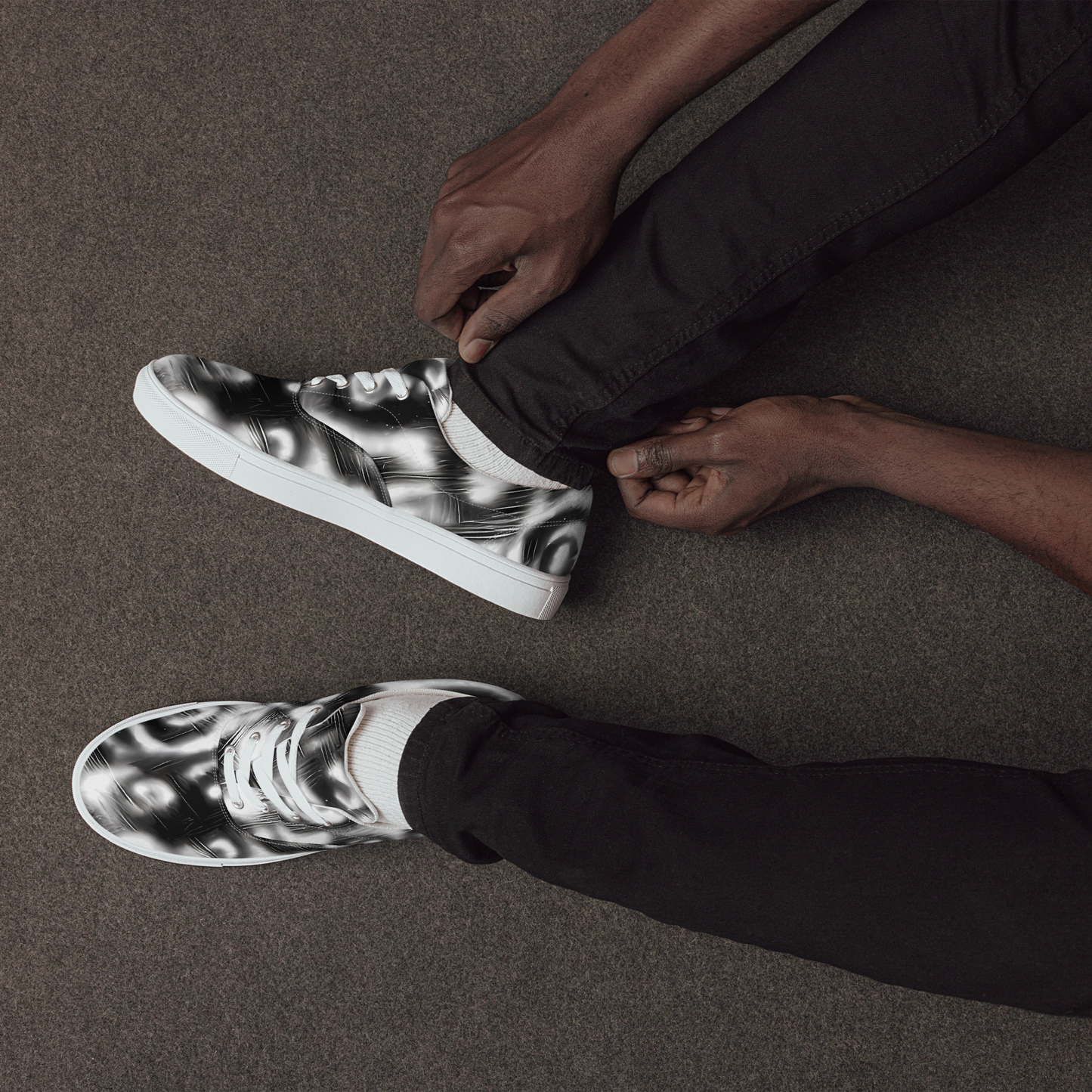 Men's Lace-Up Canvas Shoes - Bernhard Swirl