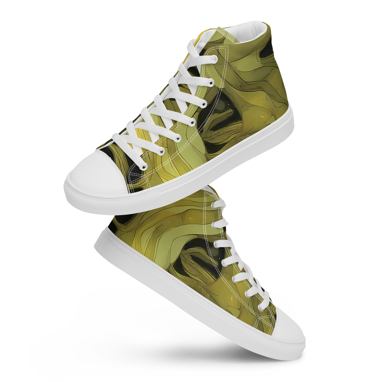 Men's High Top Canvas Shoes - Whispered Breeze