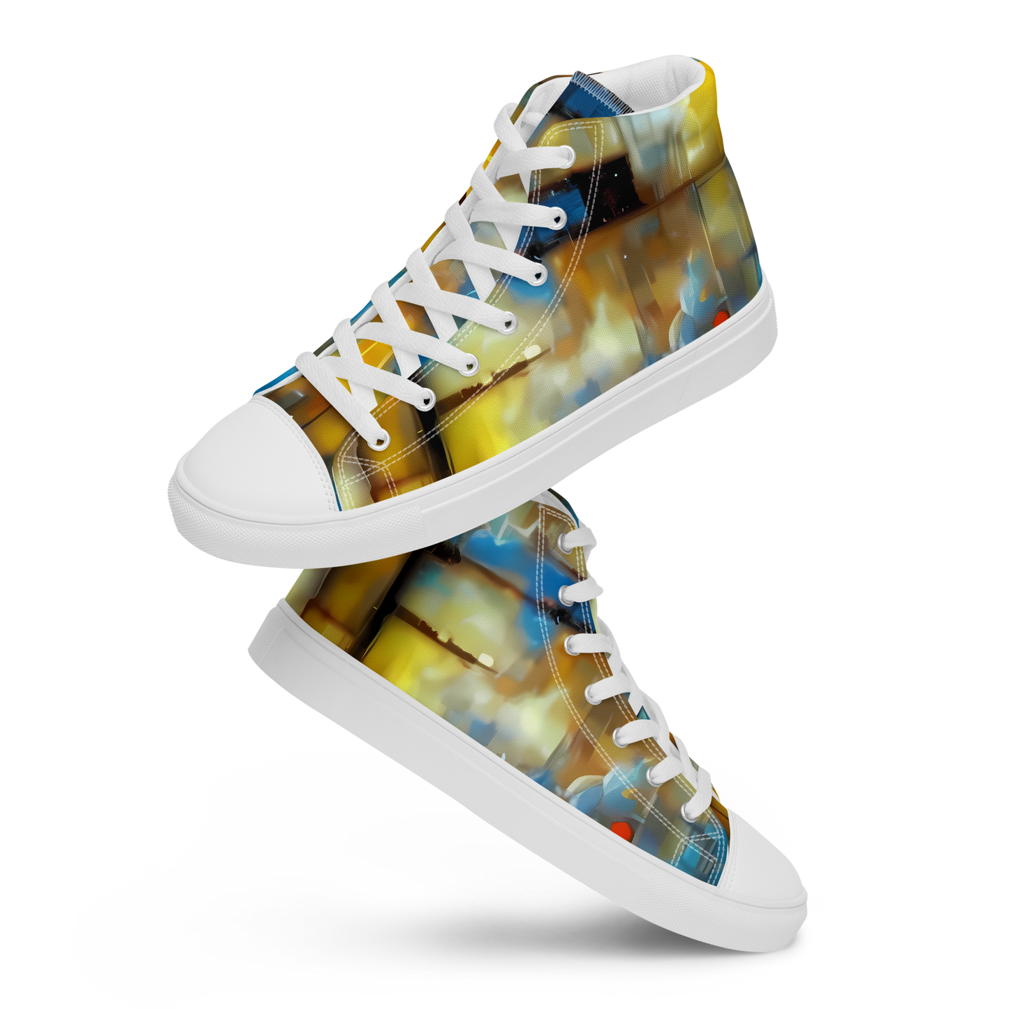 Women's High Top Canvas Shoes - Kohn Cubism