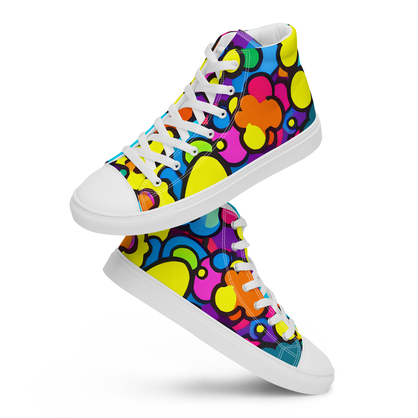 Men's High Top Canvas Shoes - Pop Playland