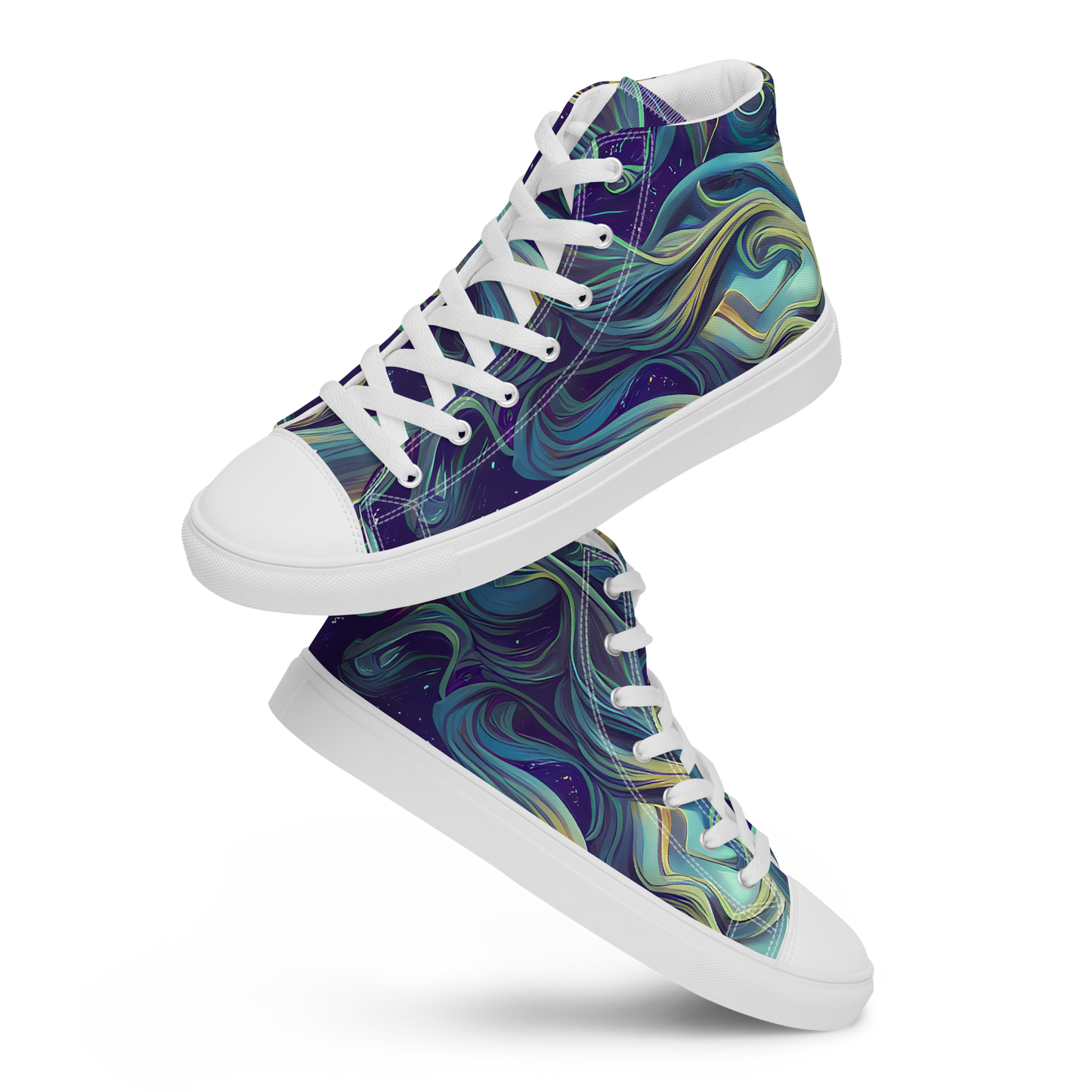 Women's High Top Canvas Shoes - Stellar Waves