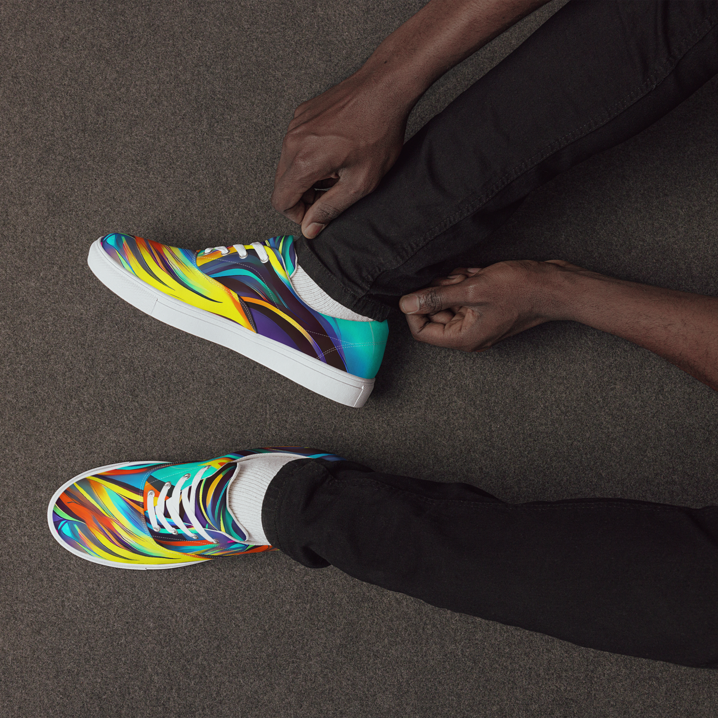 Men's Lace-Up Canvas Shoes - Cyber Surge