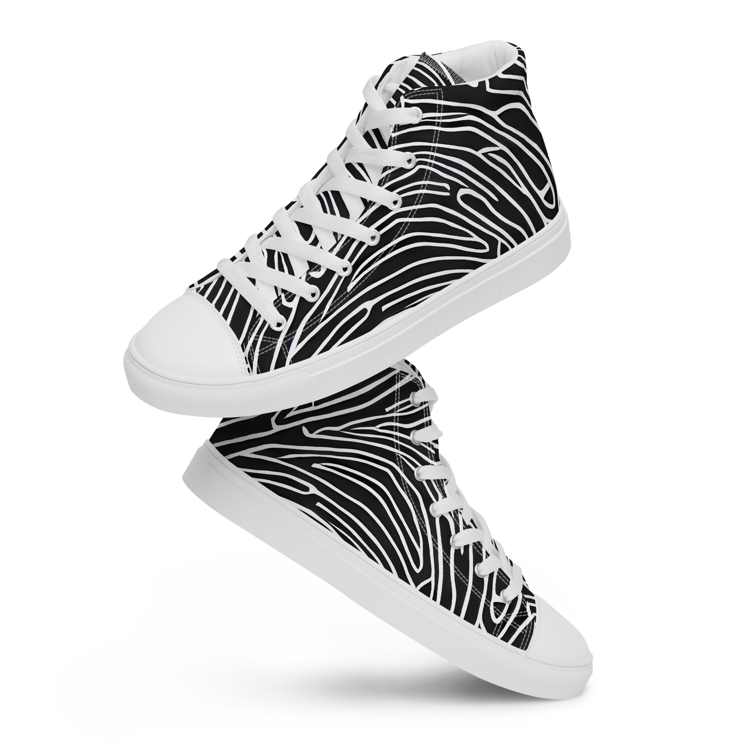 Men's High Top Canvas Shoes - Acconci Waves
