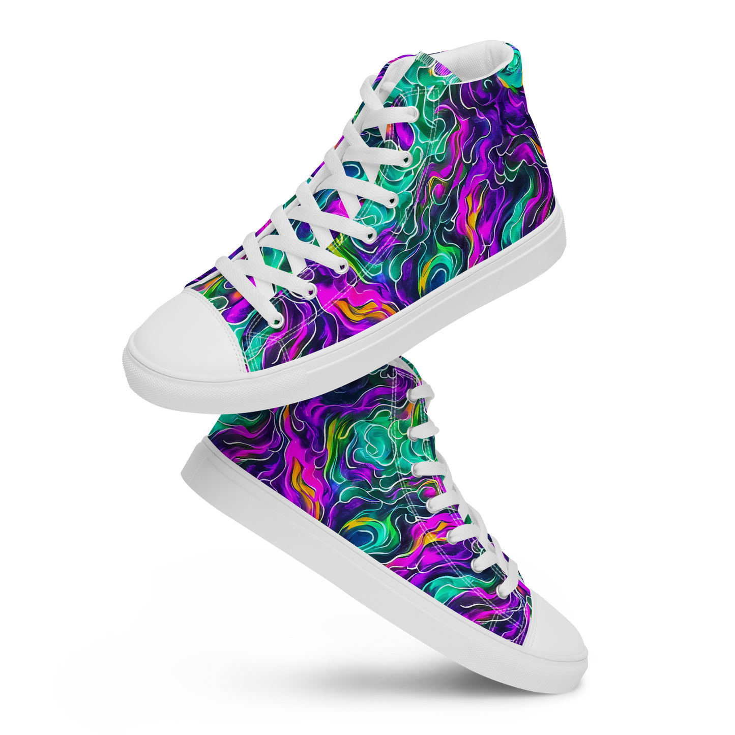 Men's High Top Canvas Shoes - Vortex Dream