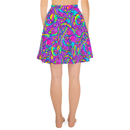 Skater Skirt - Neon Galaxy Whirl