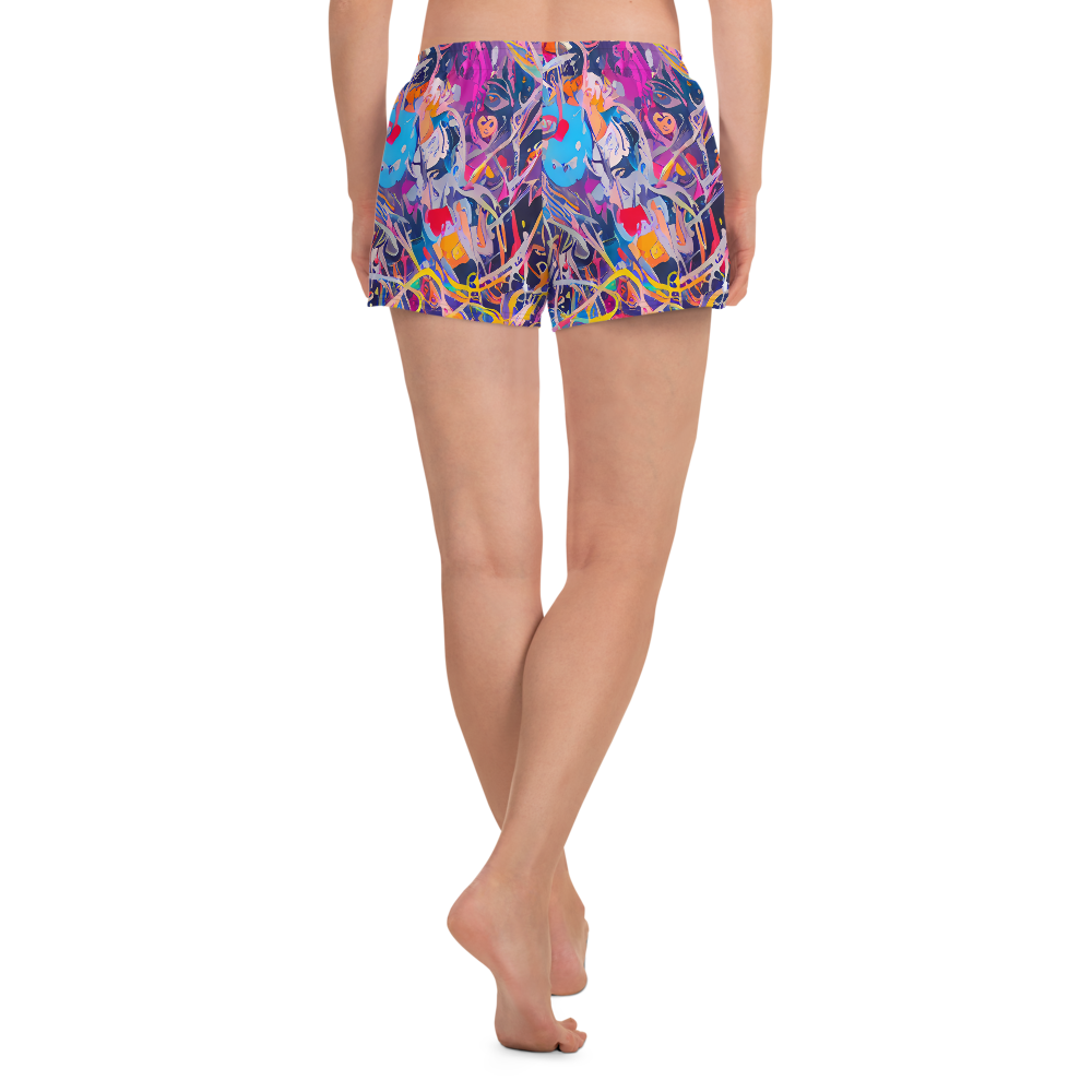 Women’s Athletic Shorts - Vibrant Fusion