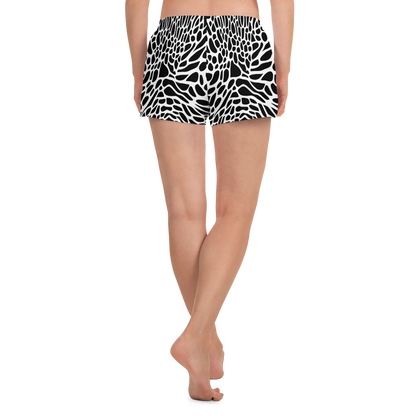Women’s Athletic Shorts - Monochrome Mystique