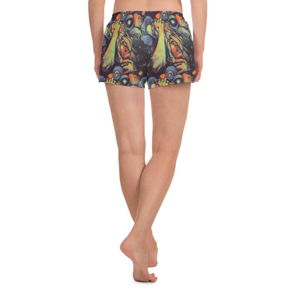 Women’s Athletic Shorts - Cosmic Scream