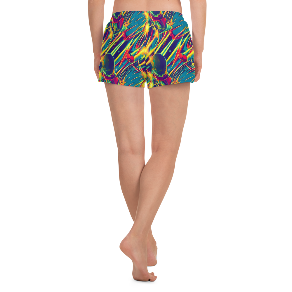 Women’s Athletic Shorts - Cosmic Inferno