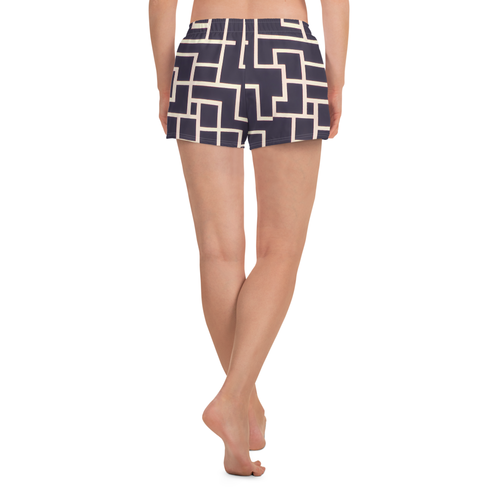 Women’s Athletic Shorts - Gilded Gridlock