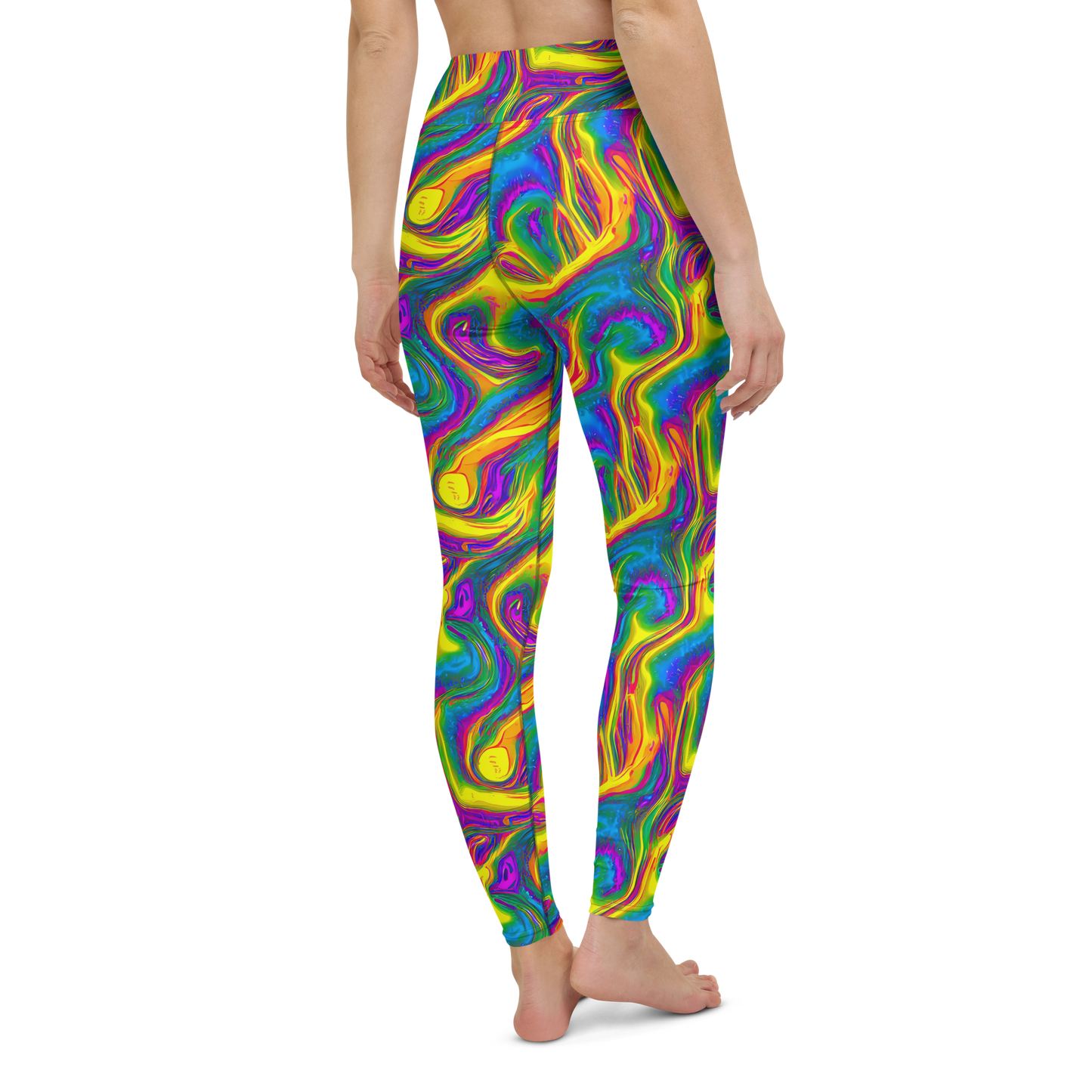 Yoga Leggings - Electric Aurora