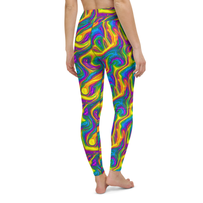 Yoga Leggings - Electric Aurora