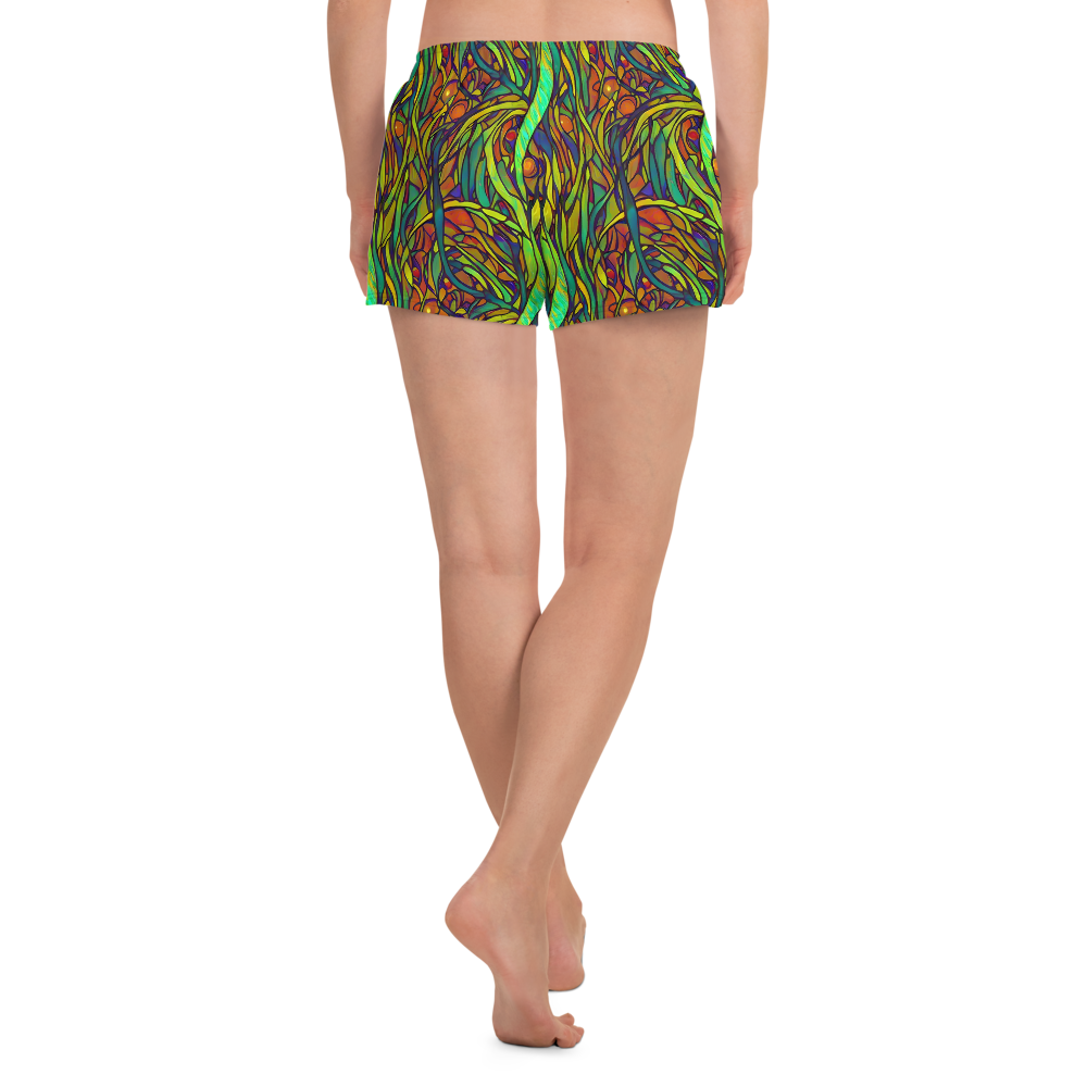 Women’s Athletic Shorts - Cosmic Garden