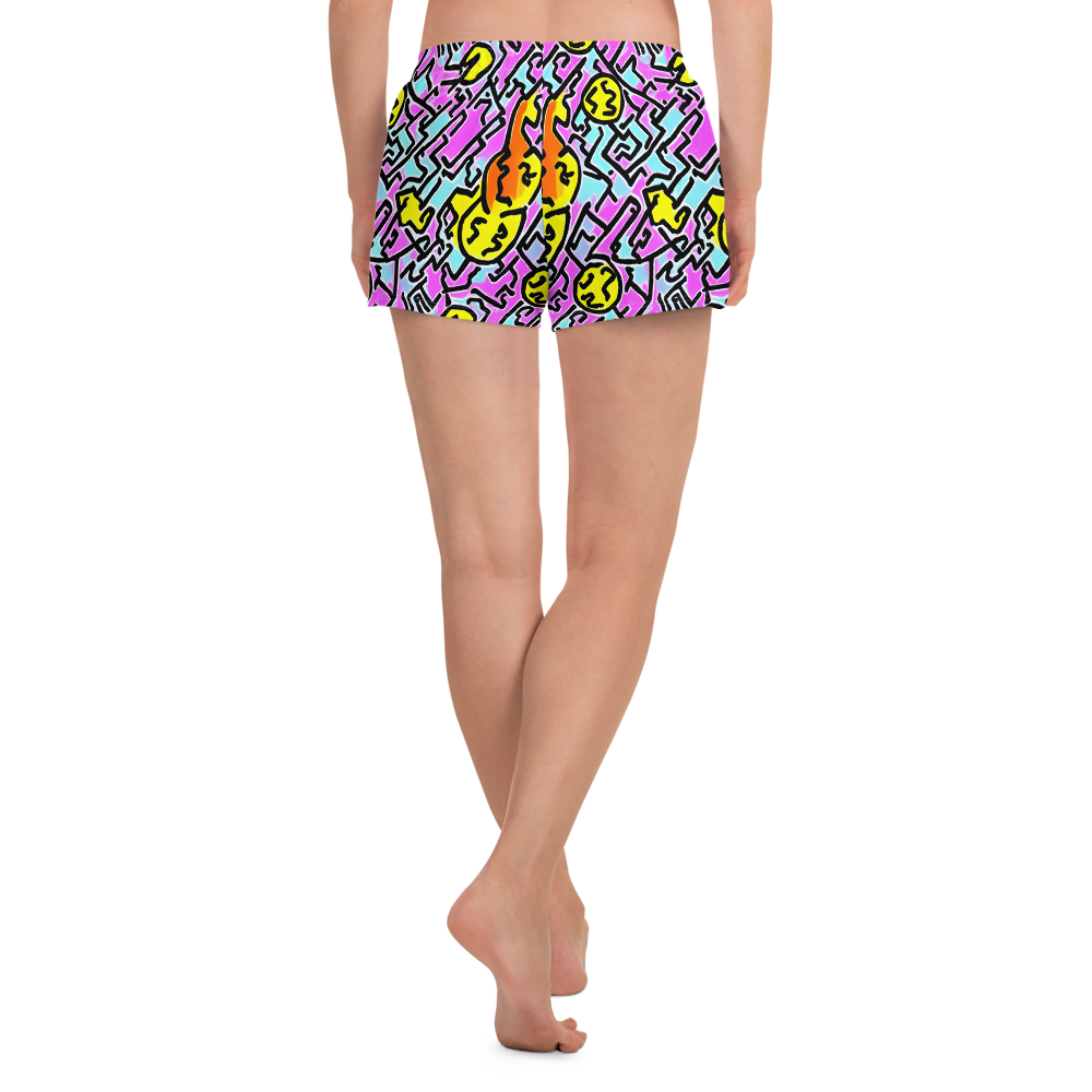 Women’s Athletic Shorts - Punk Doodles