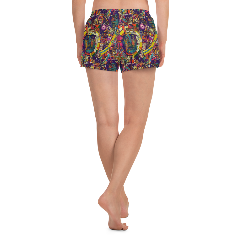 Women’s Athletic Shorts - Cosmic Collage