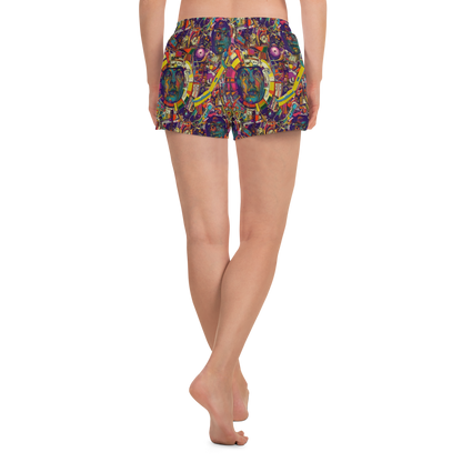 Women’s Athletic Shorts - Cosmic Collage