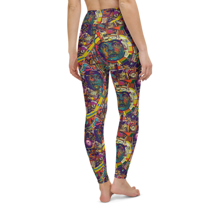 Yoga Leggings - Cosmic Collage