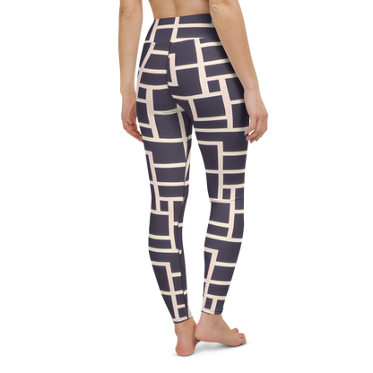 Yoga Leggings - Gilded Gridlock