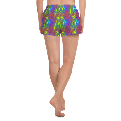 Women’s Athletic Shorts - Prismatic Web
