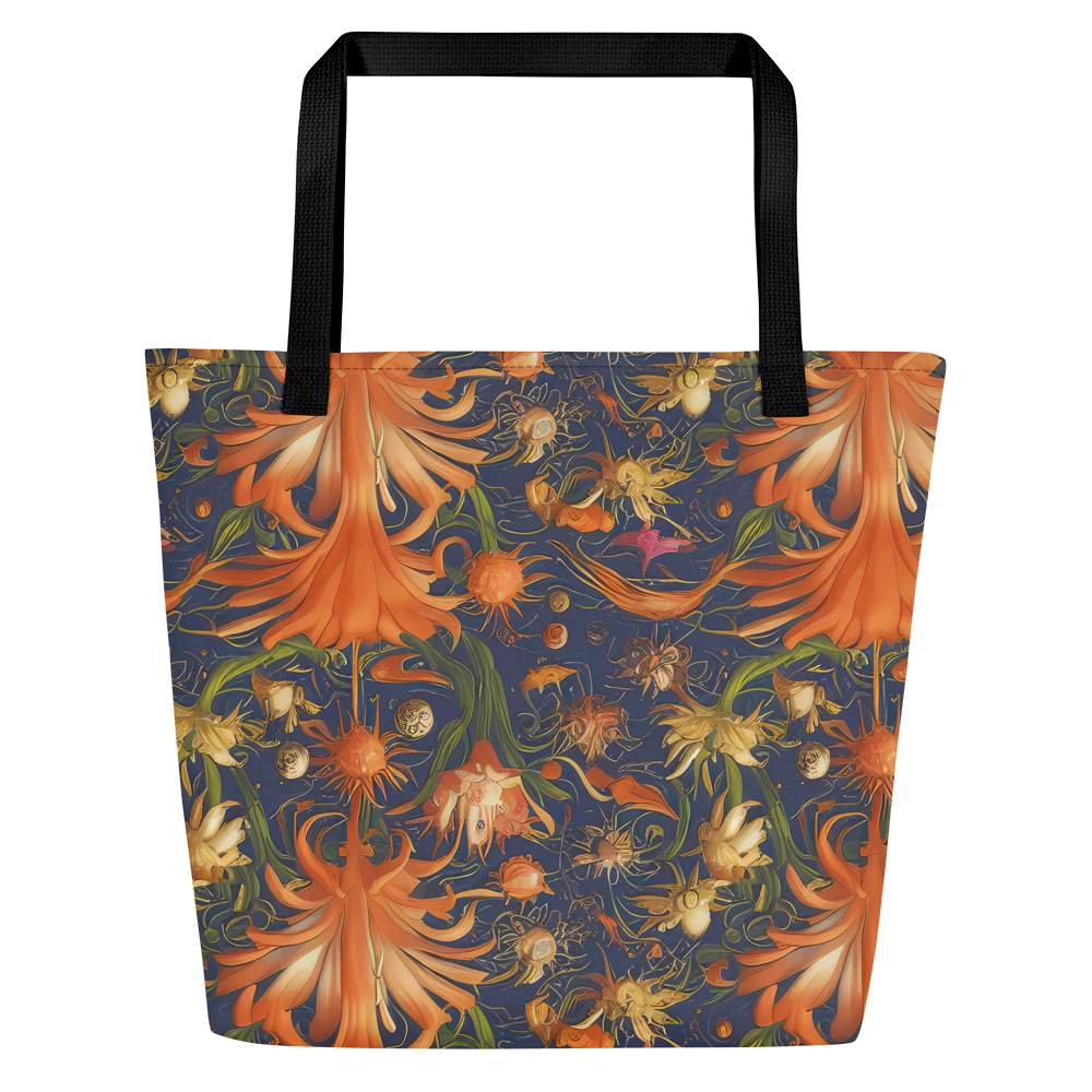 Large Tote Bag w/ Pocket - Stellar Blooms